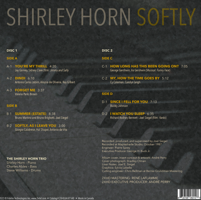 Shirley Horn Softly Double 200g 45 rpm LP - IN STOCK